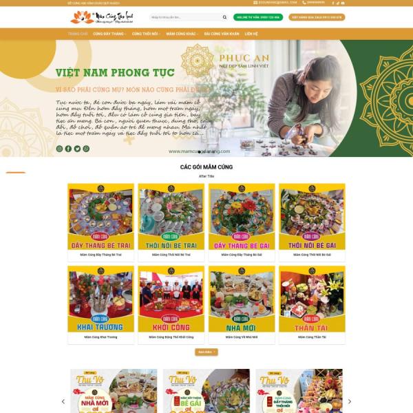 Theme WordPress đồ cúng, mâm cúng