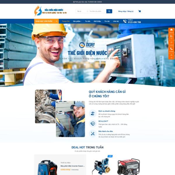 Theme WordPress bán đồ điện nước