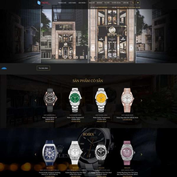 Theme WordPress shop đồng hồ 01