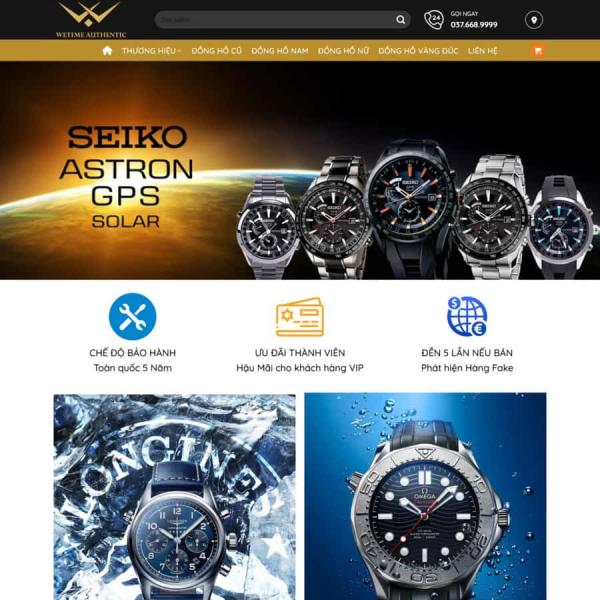 Theme WordPress bán đồng hồ 3