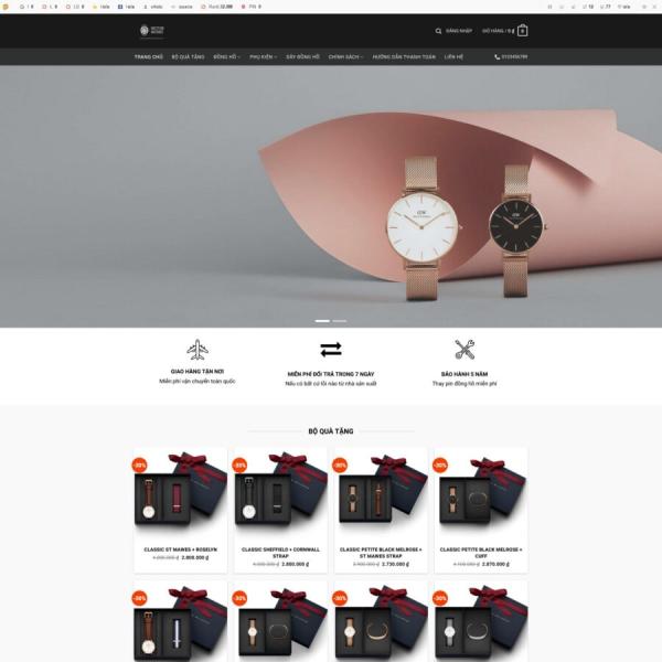 Theme WordPress shop bán đồng hồ 6