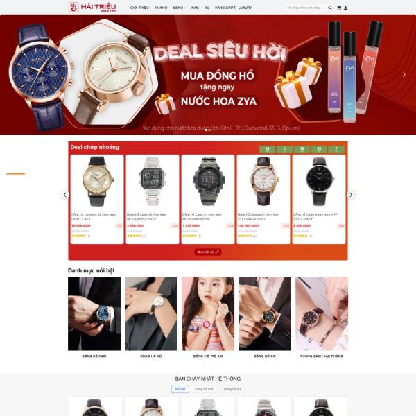 Theme WordPress shop bán đồng hồ cao cấp
