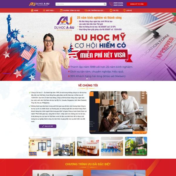 Theme WordPress dịch vụ du học 6