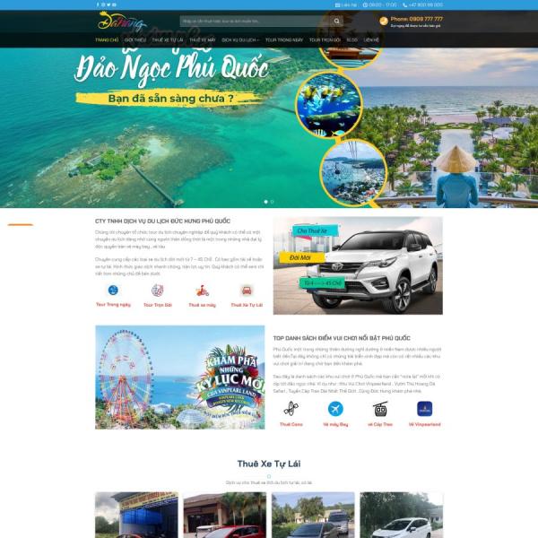 Theme WordPress du lịch thuê xe 6