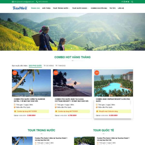 Theme WordPress du lịch 1