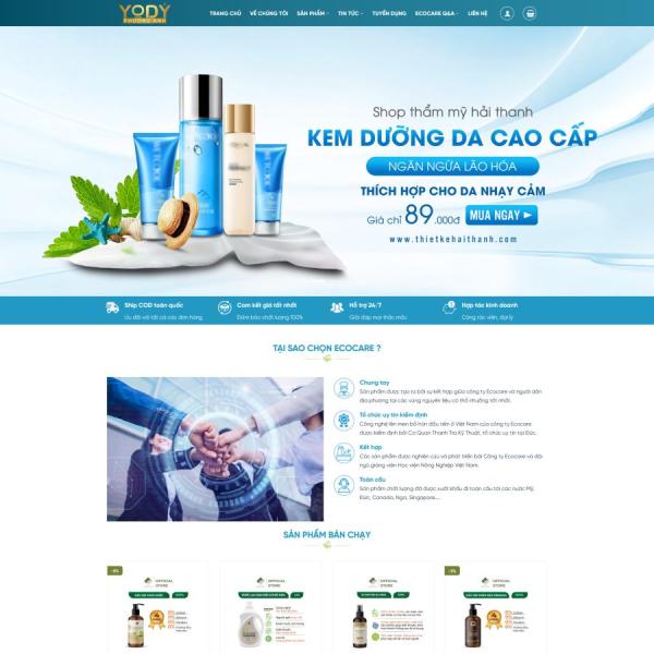 Theme WordPress bán dược liệu mỹ phẩm