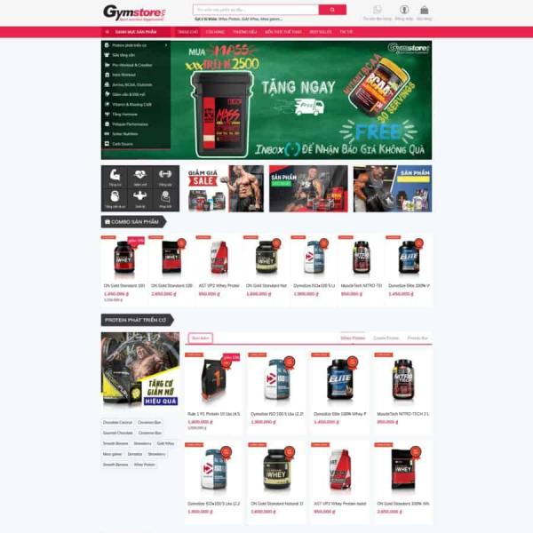 Theme WordPress gym shop