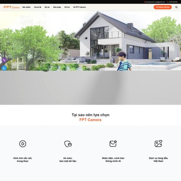 Theme WordPress giới thiệu fpt camera