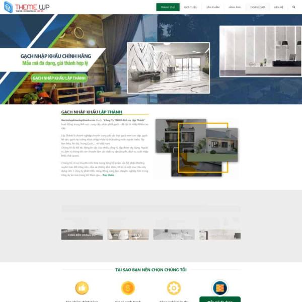 Theme WordPress bán gạch