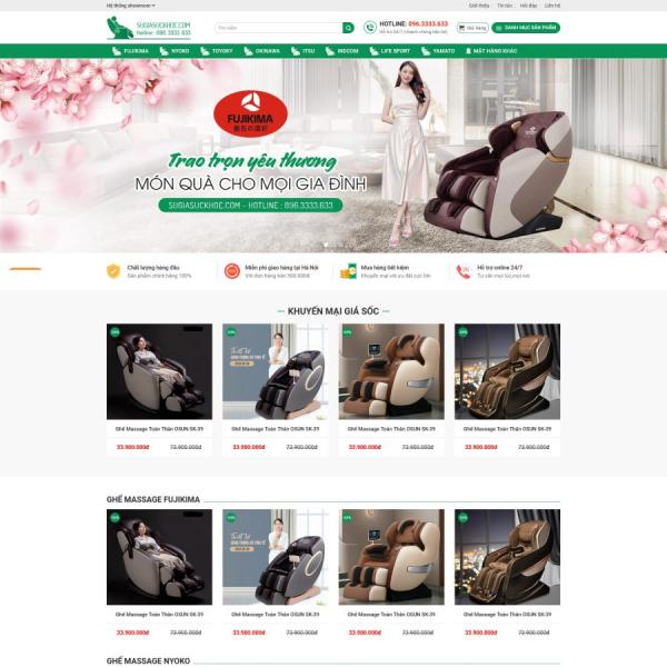 Theme WordPress bán ghế massage 3