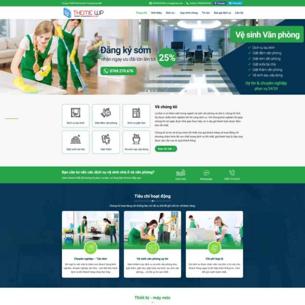 Theme WordPress dịch vụ giặt thảm văn phòng