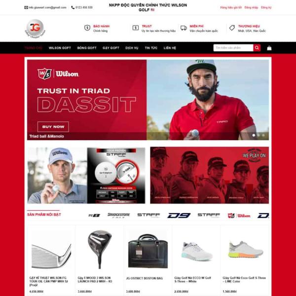Theme WordPress bán đồ golf