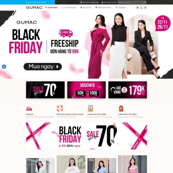 Theme web bán hàng thời trang gu mặc