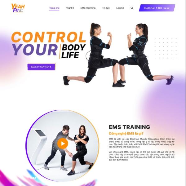 Theme WordPress phòng gym 2