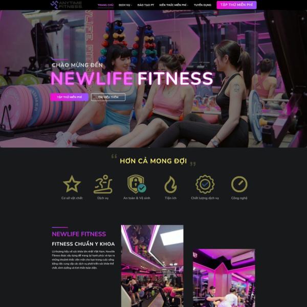 Theme WordPress phòng tập gym 4