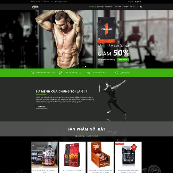Theme WordPress gym store