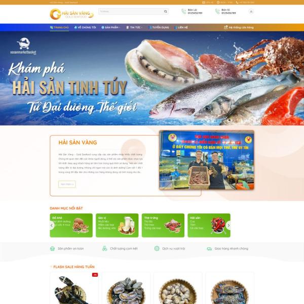 Theme WordPress hải sản 4