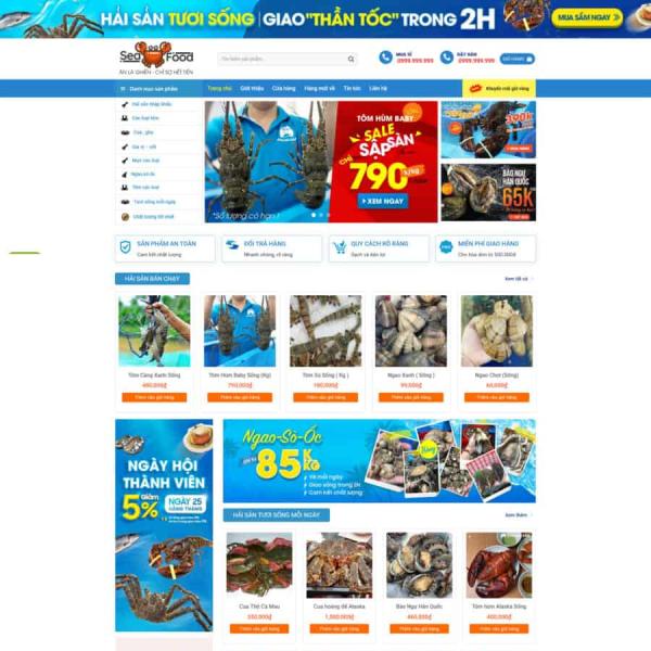 Theme WordPress bán hải sản