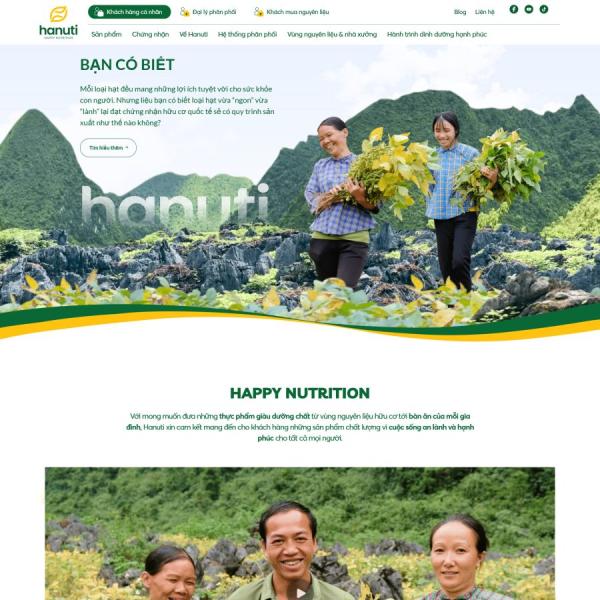 Theme WordPress bán thực phẩm chức năng hanuti