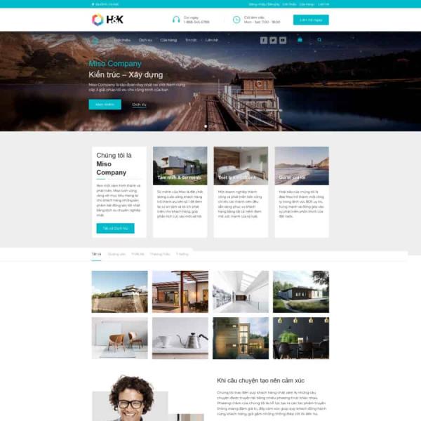 Theme WordPress công ty nội thất HNK