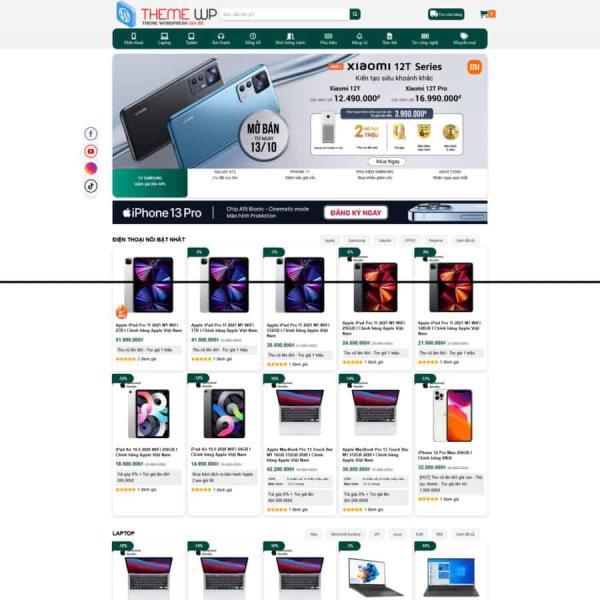 Theme WordPress cửa hàng điện thoại