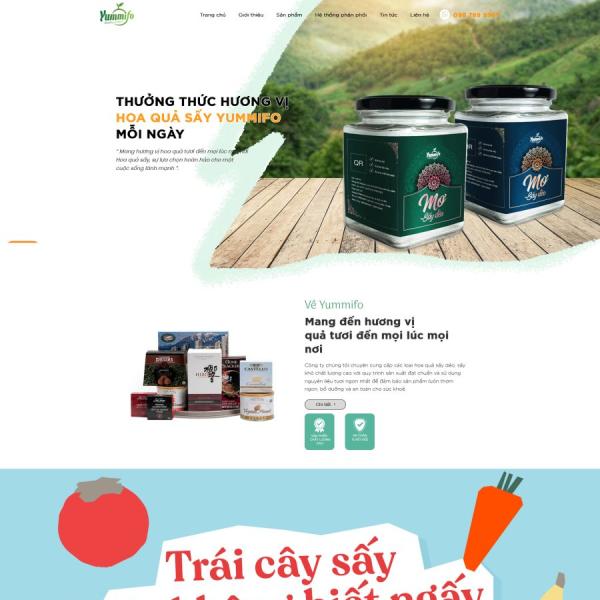 Theme WordPress trái cây hoa quả sấy đặc sản