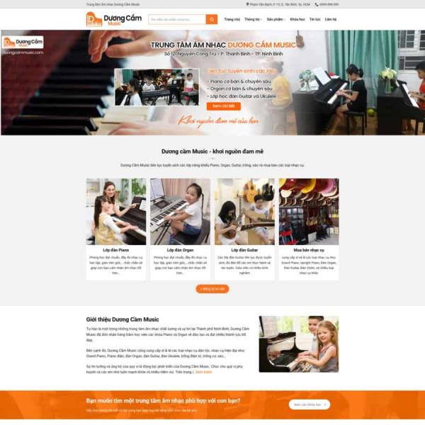 Theme WordPress dạy học đàn