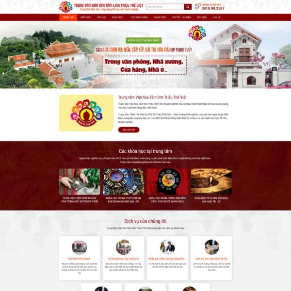 Theme WordPress dạy học phong thủy