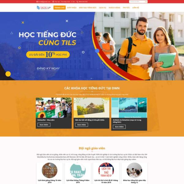 Theme WordPress lớp dạy học tiếng đức