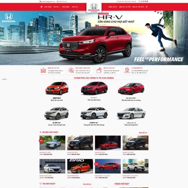 Theme WordPress bán xe ô tô Honda 2