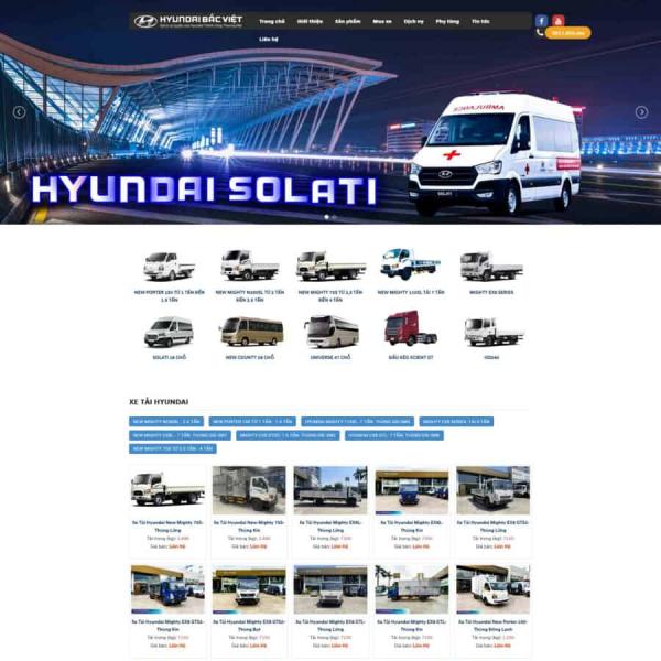 Theme WordPress xe tải huynhdai bắc việt