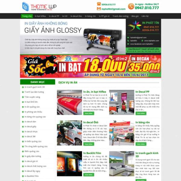 Theme WordPress in bạt