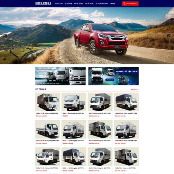 Theme WordPress bán xe tải isuzu