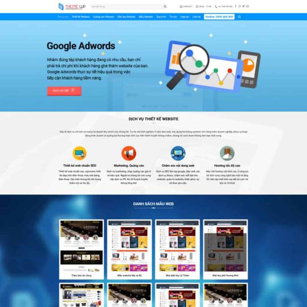 Theme WordPress thiết kế web theo mẩu giá rẻ