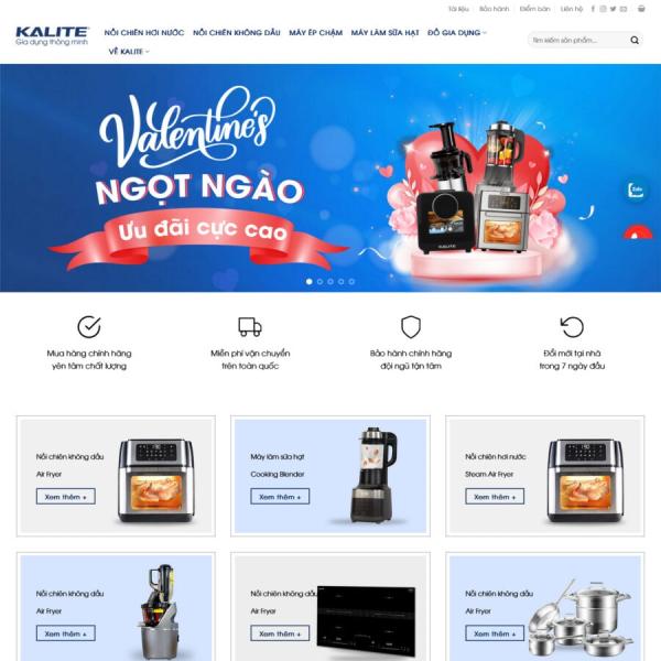 Theme WordPress bán đồ gia dụng nồi chiên không dầu