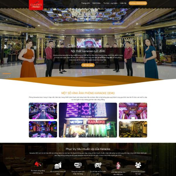 Theme WordPress giới thiệu phòng trà karaoke