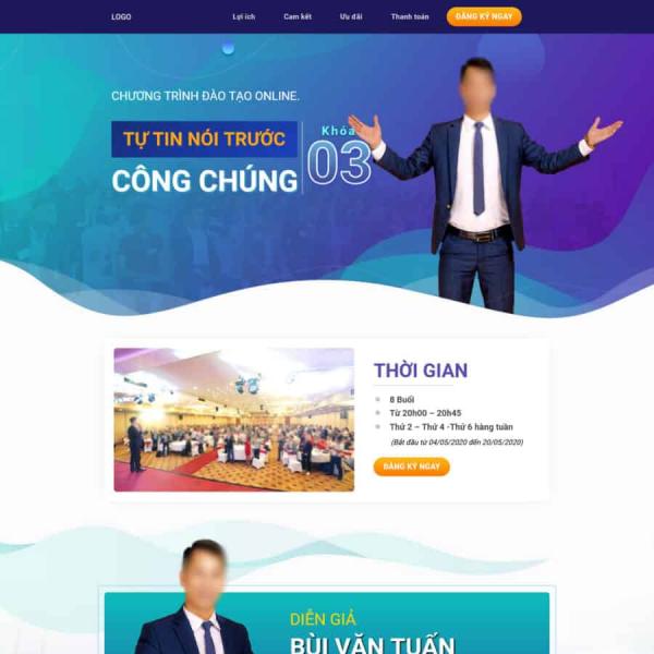 Theme WordPress lading pape khóa học 2