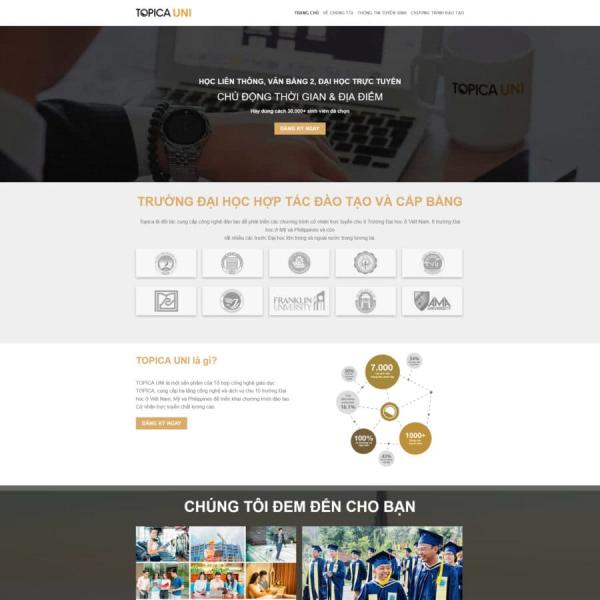 Theme WordPress khóa học 4