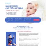 Theme WordPress lading pape khóa học cho bé