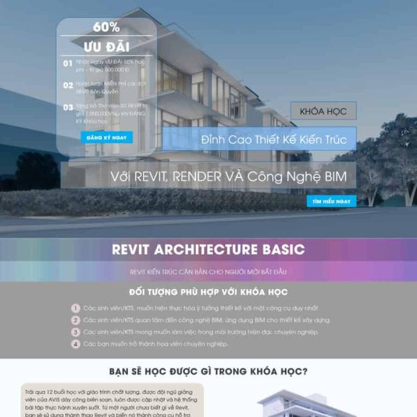 Theme WordPress lading pape khóa học