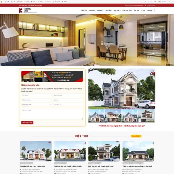Theme WordPress xây dựng kiến trúc 365