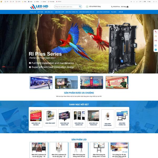 Theme WordPress bán màn hình LED, thiết bị điện tử