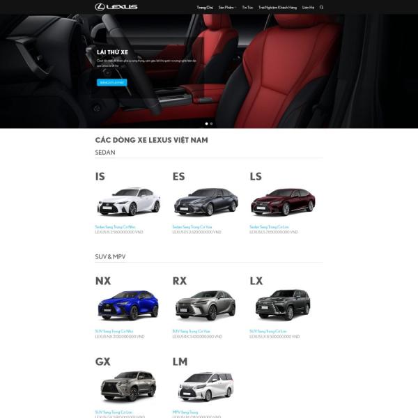 Theme WordPress bán xe ô tô lexus
