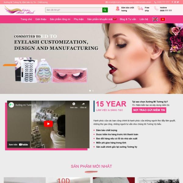 Theme WordPress bàn phụ kiện lông my giả