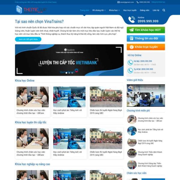 Theme WordPress luyện thi