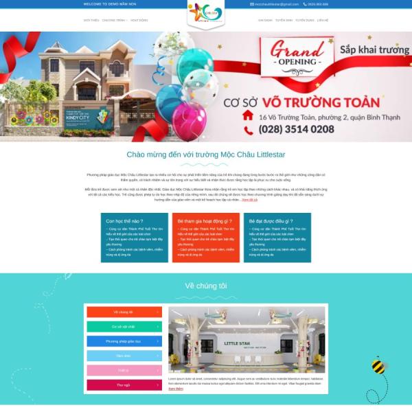 Theme WordPress trường mầm non 2