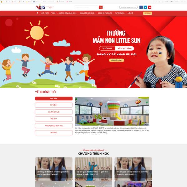 Theme WordPress trường mầm non