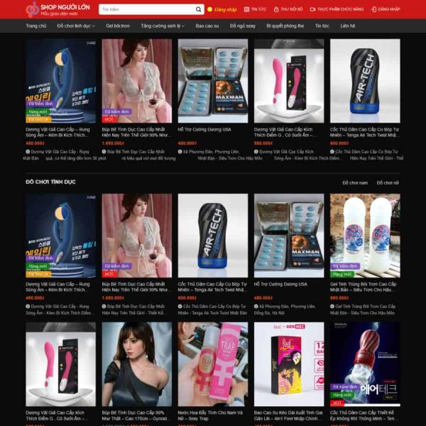 Theme WordPress đồ chơi tình dục người lớn, bcs 18