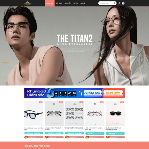 Theme WordPress shop bán mắt kính thời trang