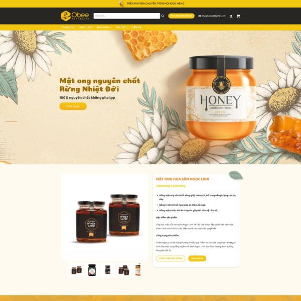 Theme WordPress bán mật ong 1